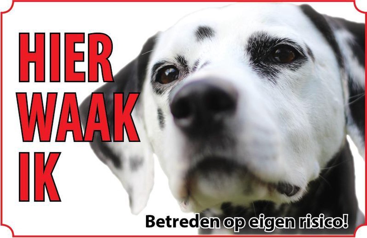 Bord - Hond-Dalmatische-hond-Dalmatiër-zwart