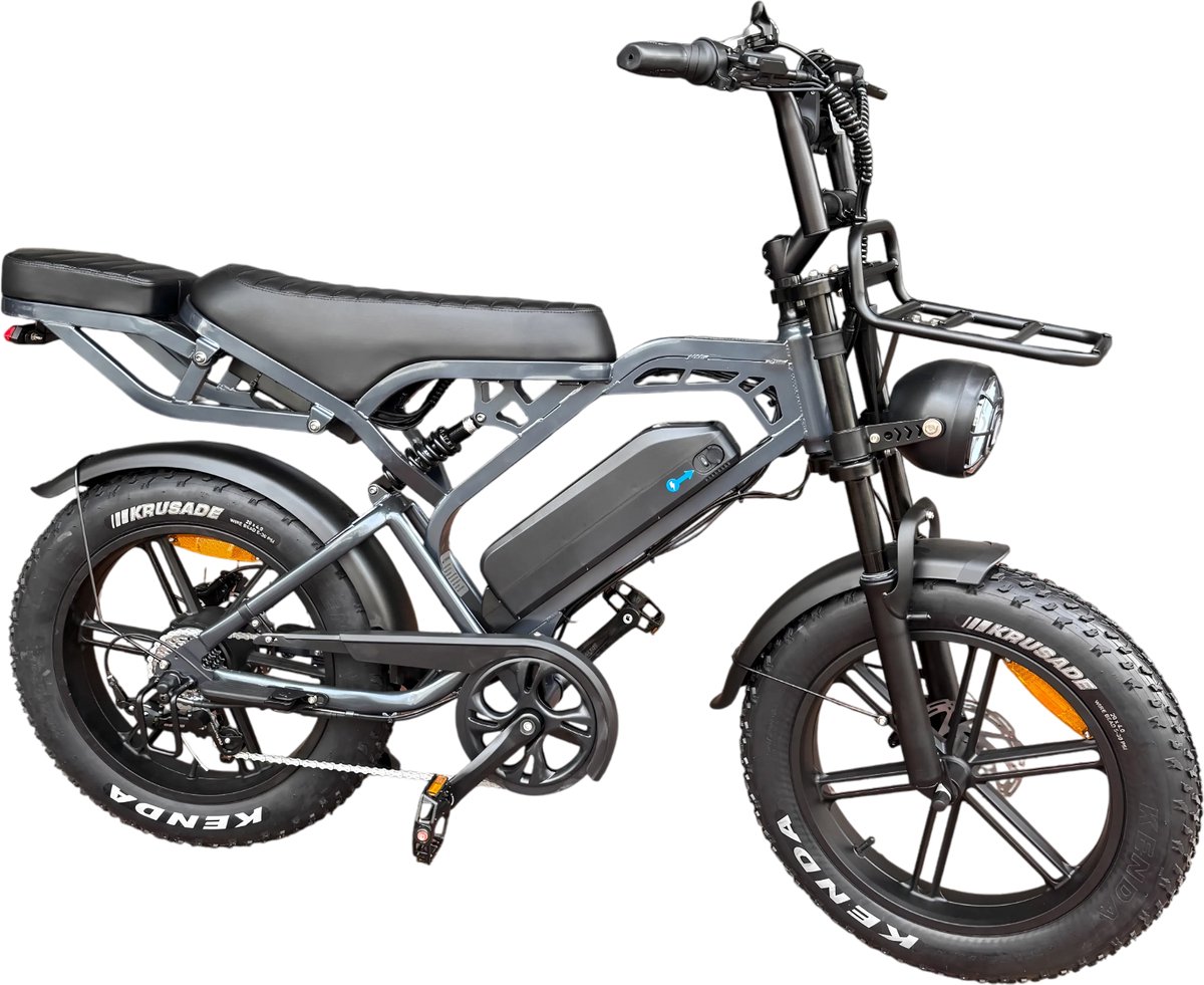 V20 Pro Fatbike Donker Grijs 2025 – Elektrische Fatbike – Hydraulische Remmen – 48V 15Ah - afbeelding 2