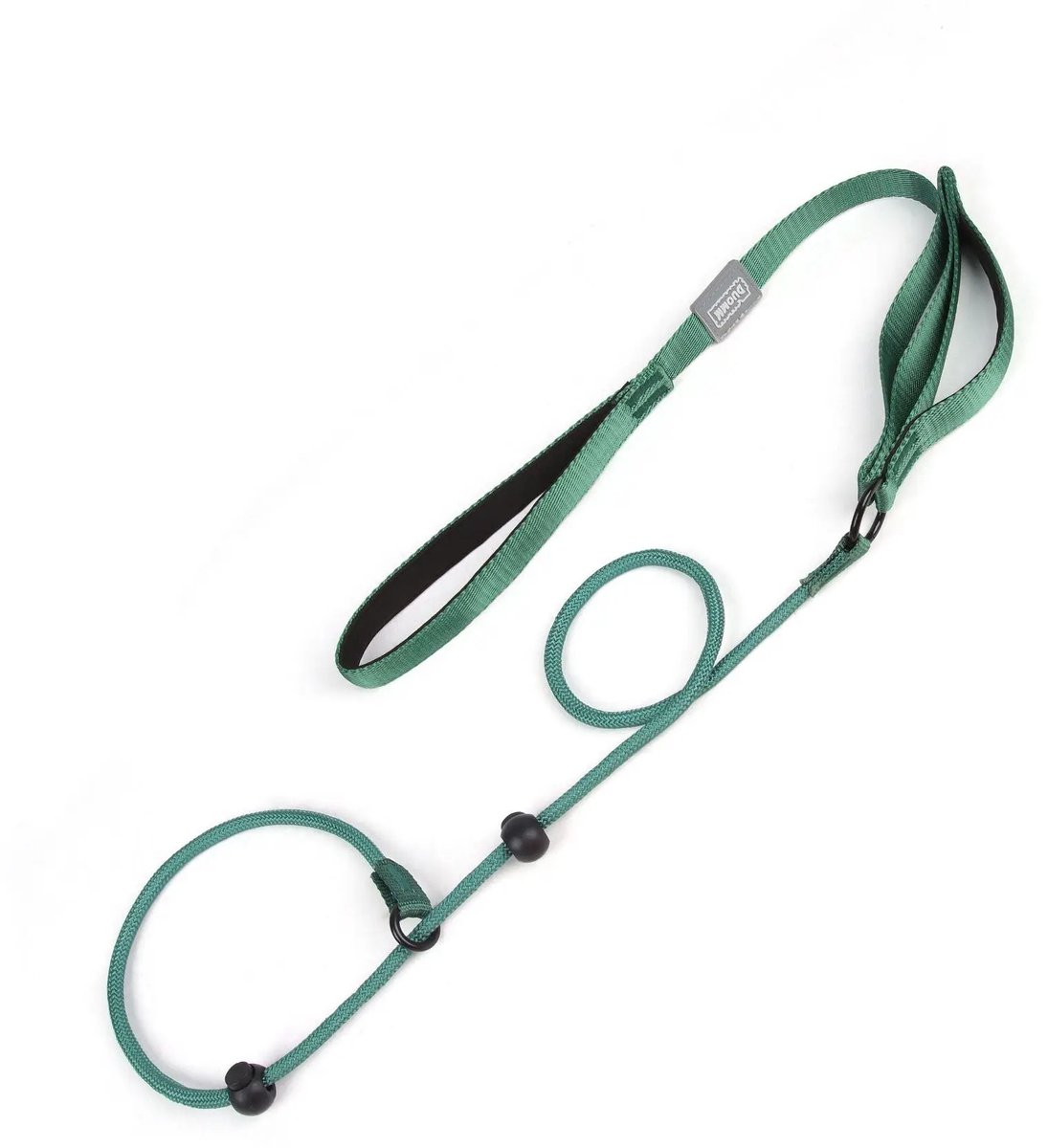 Duomm - Sliplijn - Retrieverlijn met Dubbele Stop - Trainingslijn - Extra Controlegrip - Alle Hondenrassen tot 40KG - Nylon - Groen