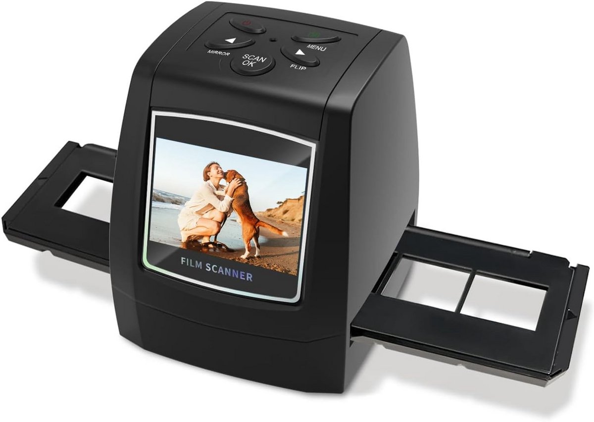 Filmscanner Negatieven Dia's - Digitale Converter - Herinneringen Digitaliseren - Zonder PC Software - 5 Megapixel - Zwart