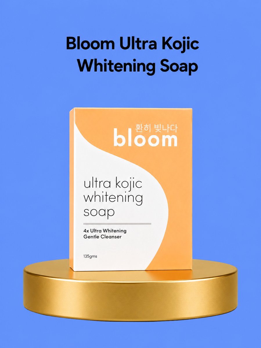 Bloom Ultra Kojic Whitening Soap – Verhelderende & Reinigende Zeep – Helpt Donkere Vlekken te verminderen, Egaliseert de Huidtint & Verfrist – Voor een Gladde, Stralende & Gezonde Huid