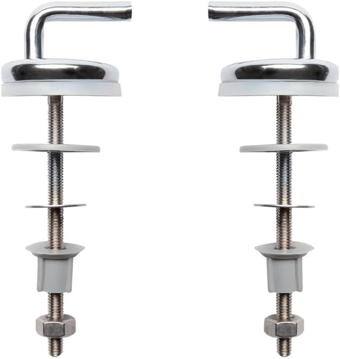 WC-bril bevestiging - Scharnier set - Toilet reparatie - Verstelbaar scharnier - M8 - Zilver