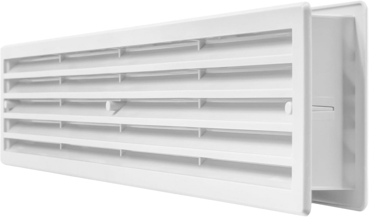 Deurrooster - Ventilatierooster - Luchtcirculatie Verbeteren - Dubbel Beschermrooster - 45 cm - Wit