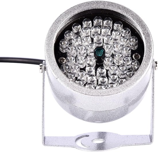 Infrarood Lamp - Nachtzicht Verlichting - Beveiliging Camera - 48 LED's - 5-20 Meter - Zilver — afbeelding 4