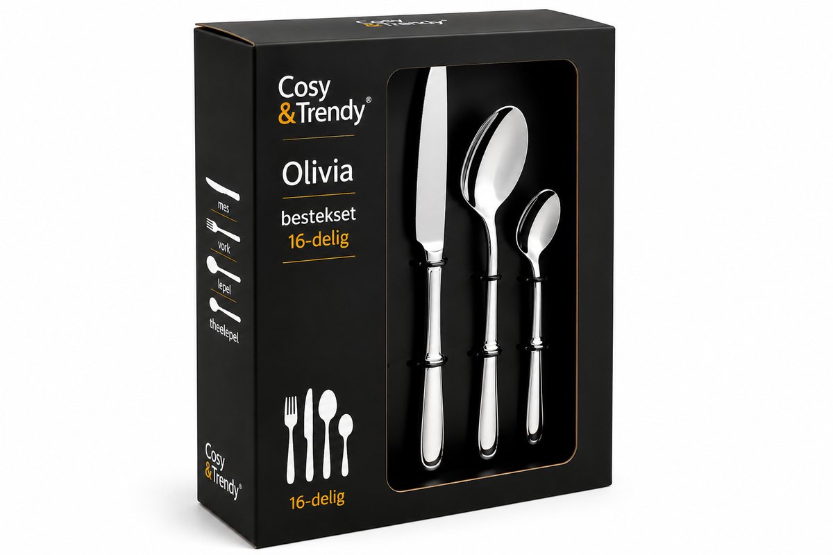 Cosy & Trendy Olivia - Bestekset - Mirror - 16 Delig
