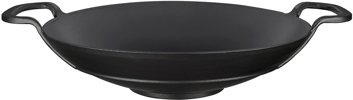 Lava - Wokpan - Geëmailleerd Gietijzer - Ø 38 cm - 5,30 L - Zwart