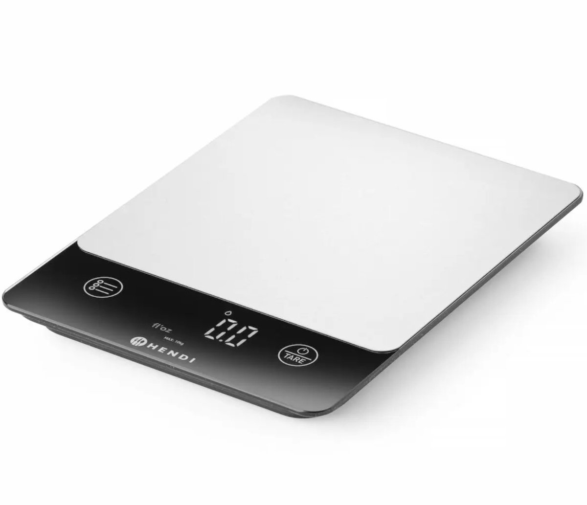 HENDI Keukenweegschaal – waterdicht – LED-display – 10 kg – USB-oplaadbaar