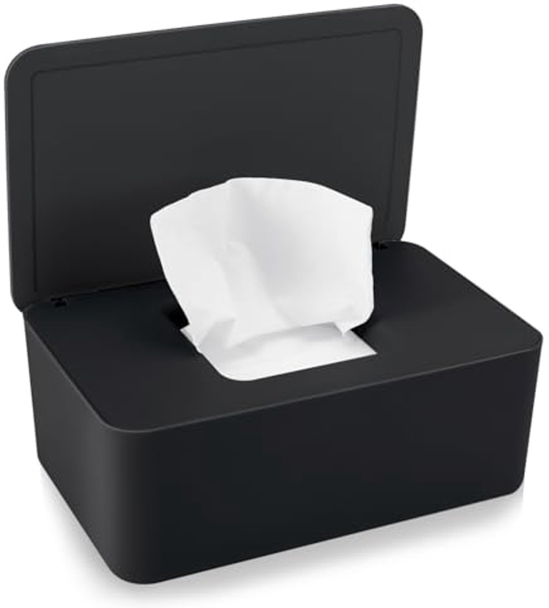 Vochtige Doekjes Box - Dispenser Doekjes - Hygiënisch Houden - Vochtige Doekjes Fris - 100 Doekjes Capaciteit - Zwart
