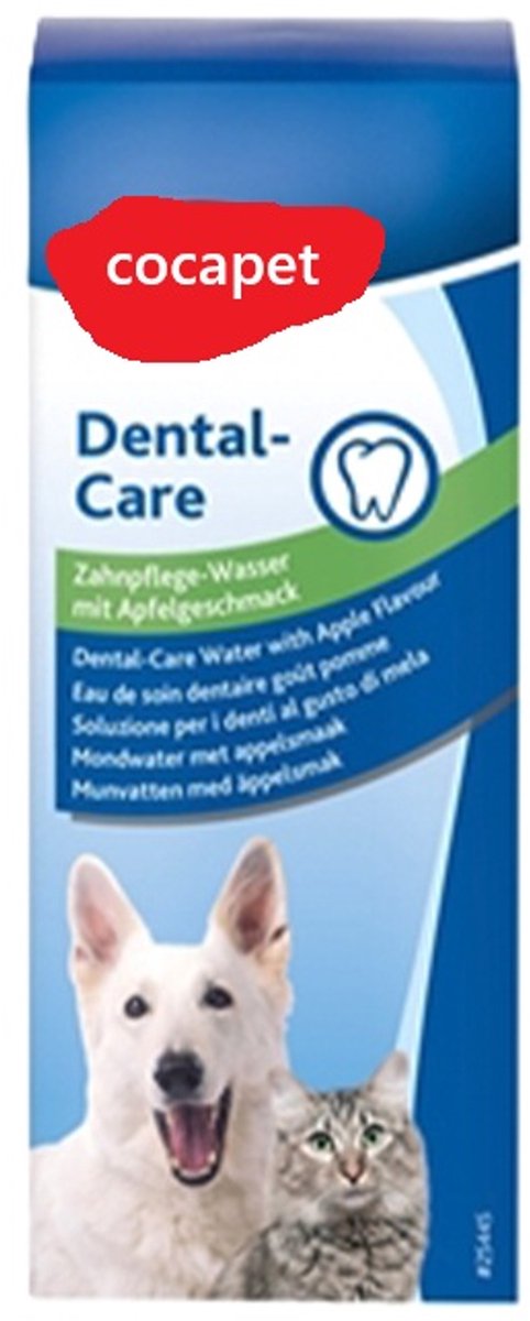 2 X cocapet mondwater voor honden 300 ml = 600 ml - appelaroma - Trixie -tandverzorgend en frisse adem via het drinkwater - 1 deel op 50 delen drinkwater - handig, makkelijk en doeltreffend