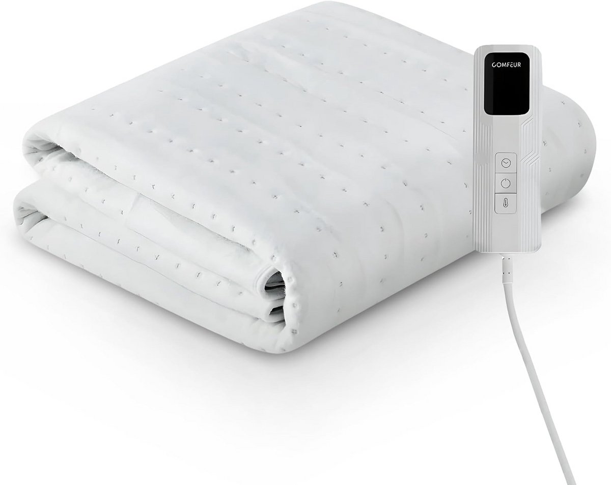 Elektrisch Dekentje - Verwarmde deken - Warmte en Comfort - 9 Temperatuurstanden - 190 x 80 cm - Wit