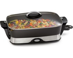 Elektrische Koekenpan - Opvouwbare Pan - Maaltijden Bereiden - Compact Opvouwbaar - 40 cm Basis -…