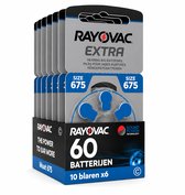 Rayovac Extra Advanced 675 Hoorbatterijen PR44 Blauw – 60 Stuks