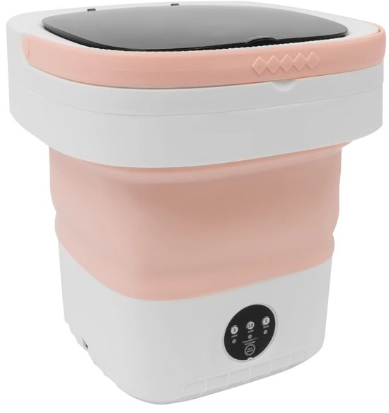 VIEMAE Mini wasmachine - Kleine wasmachine - Wasmachine opvouwbaar - 3 programma's - 12L - Roze