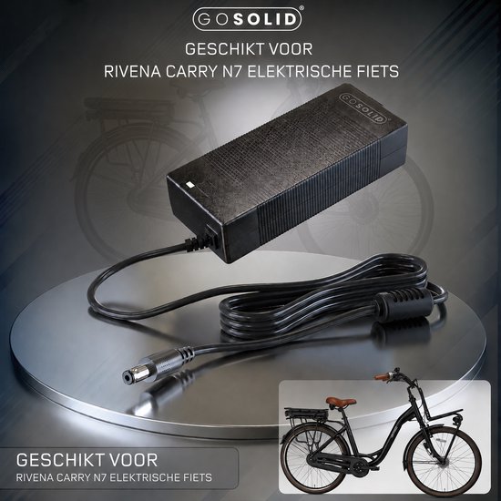 GO SOLID! ® Oplader geschikt voor Rivena Carry N7 Elektrische fiets 42V / 2A van GO SOLID! — afbeelding 3