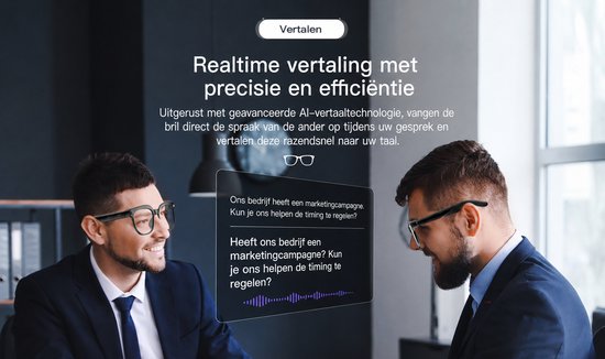 Slimme Bril met Camera – Smart Glasses met App, Vertaling & Muziek - 3 Lenzen – Spy Camera Bril – Ultra Lichtgewicht — afbeelding 4