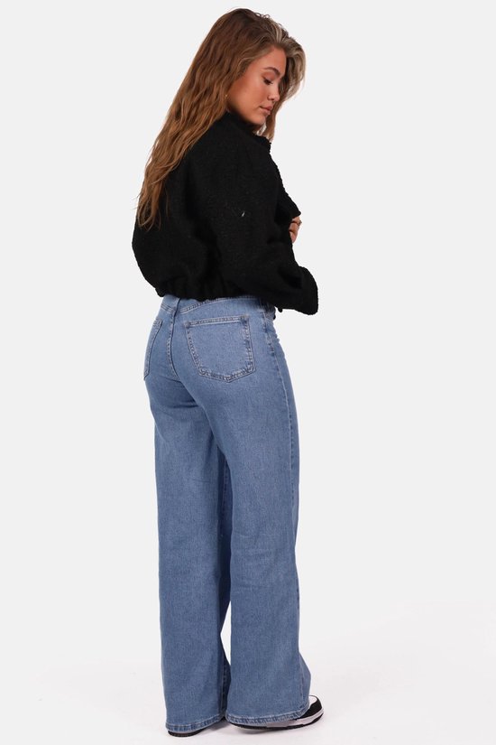 Veste Getdrezzed - Taille : L/XL - Blouson aviateur en teddy avec fermeture à boutons-pression noir