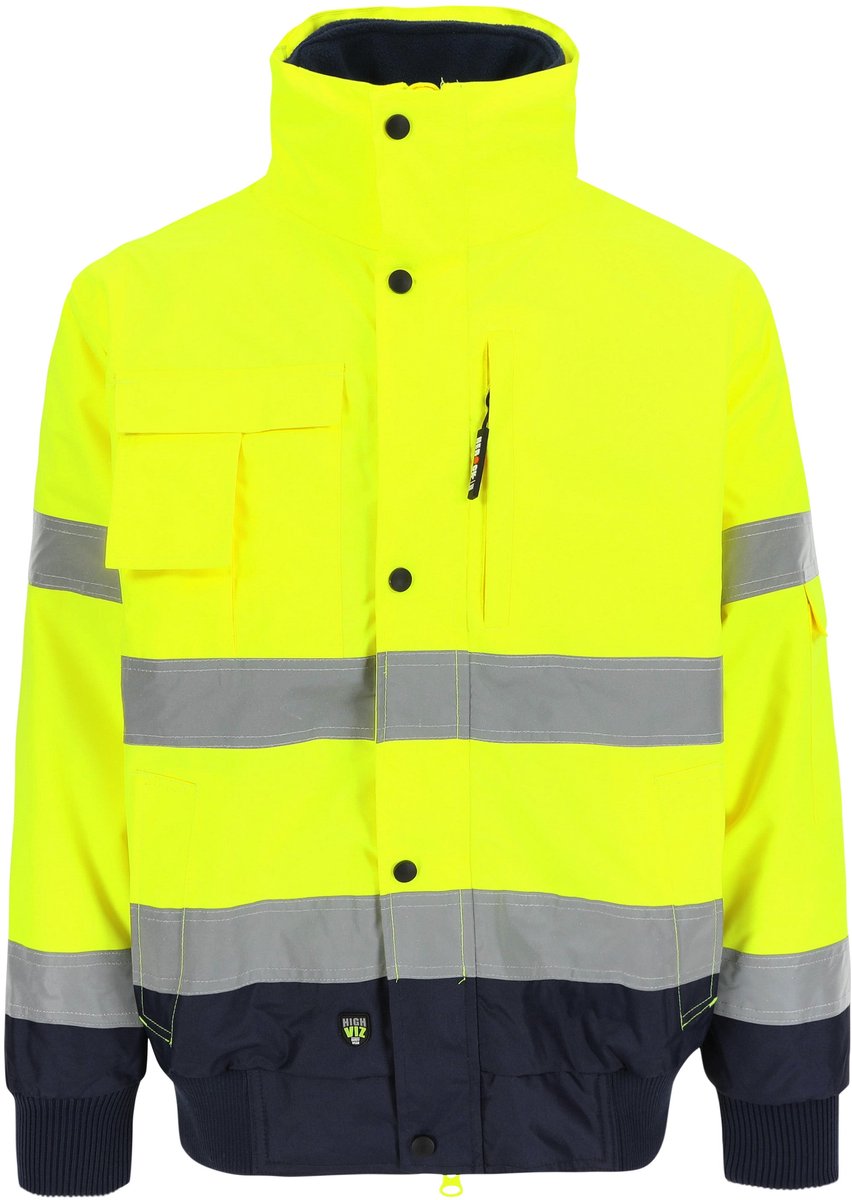 Herock Tarvos High Vis Fleecejas Heren – Klasse 3 – Wind- & Regenbescherming – Geel – Maat S
