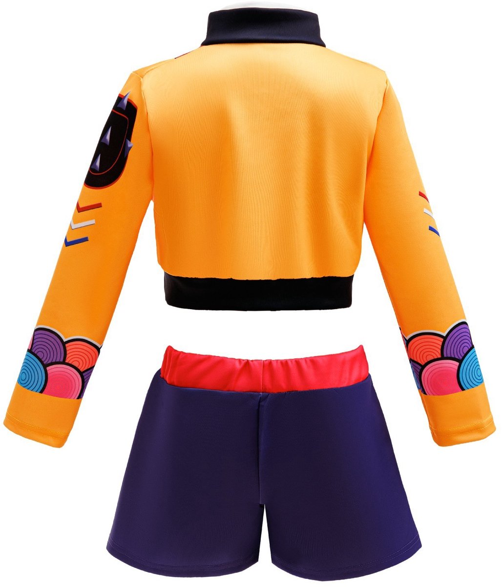 Joya Kids® K-pop Stijl Meisjes Verkleedset | Geïnspireerd op de Demonenjagers Helden | Verkleed Kostuum voor Kinderen | Verkleedkleding voor Carnaval & Halloween | Stoere Outfit Meisje | Maat 110 - 120 | 4-6 Jaar | Small — afbeelding 4
