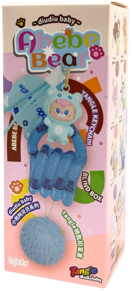 Tangle Keychain Blind Box - DiuDiu Baby Abebe Bear Series - The Original Fidget Toy