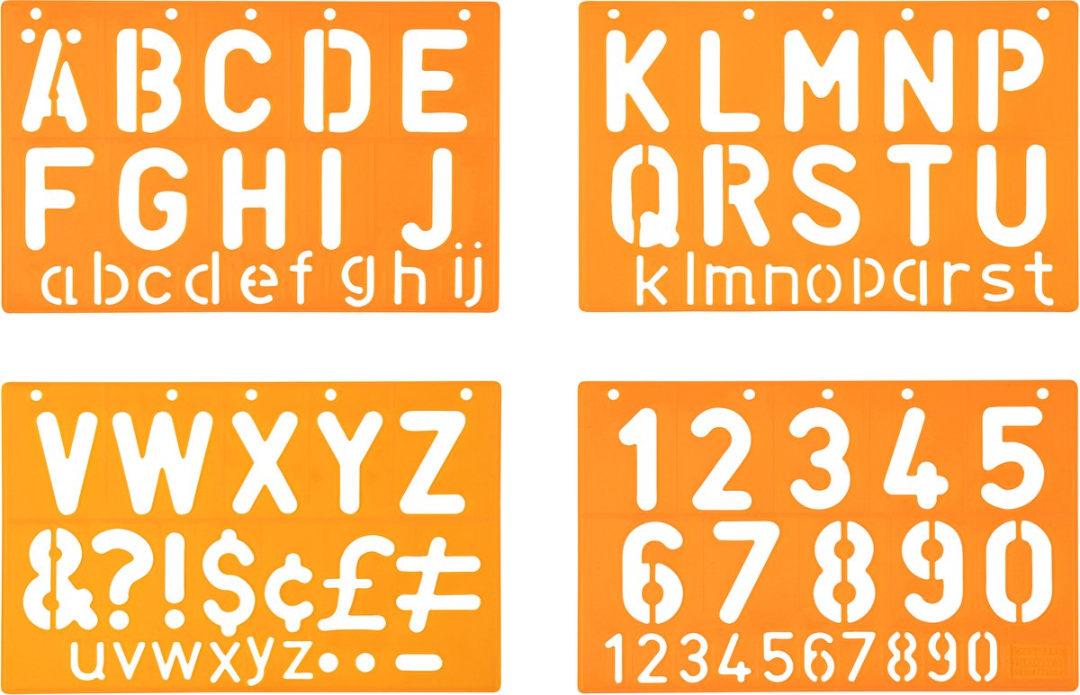 Standardgraph Sjabloon letters en cijfers 50mm - SG-HX57019