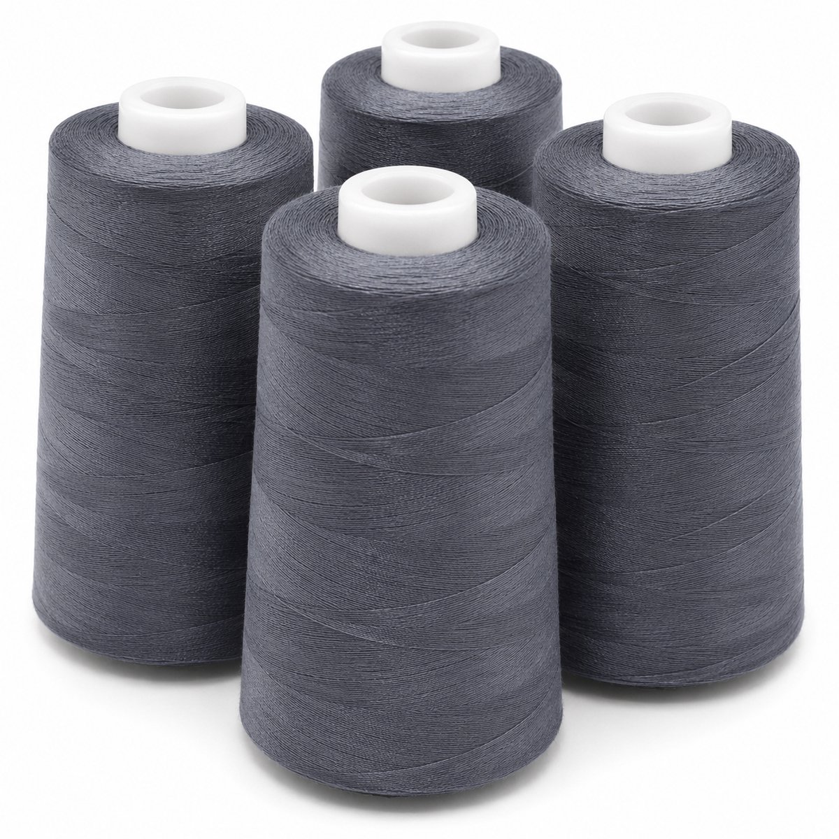 Polyester Overlockgaren – 4 Cones × 2700 m – Totaal 10.800 m – Grijs 246
