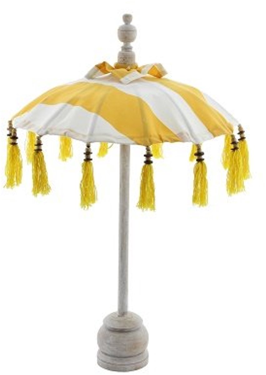 Parasol Bali Mini Wit/Geel - Ø50cm