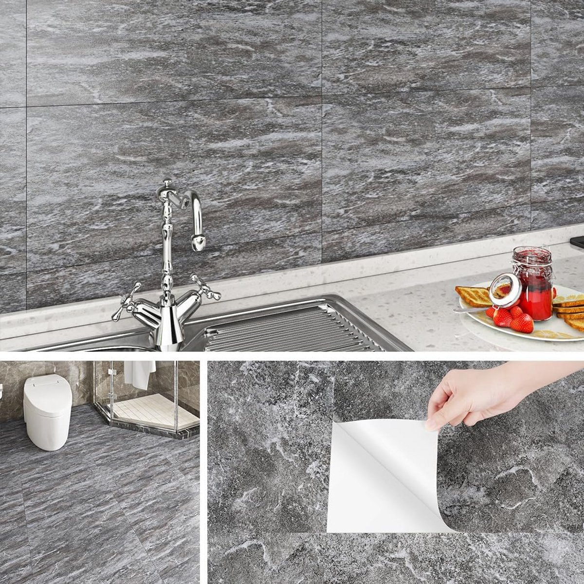 Sticker Tegels - Vloerstickers Wandtegels - Keuken Wand Decoratie - Waterdicht Wasbaar - 6