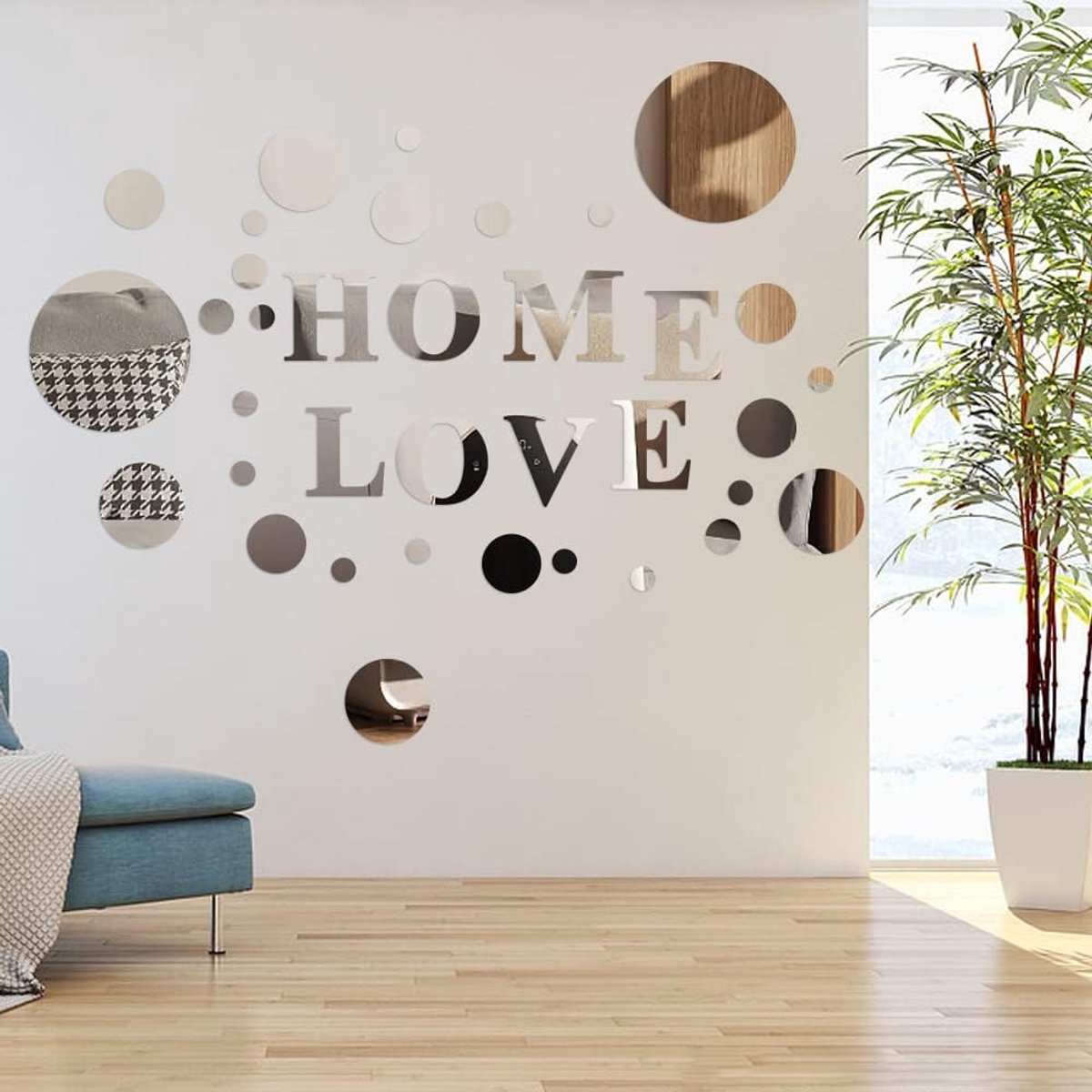 Muurstickers Acryl Spiegel - Decoratie Stickers - Woonkamer Decoreren - Zelfklevend Ontwer