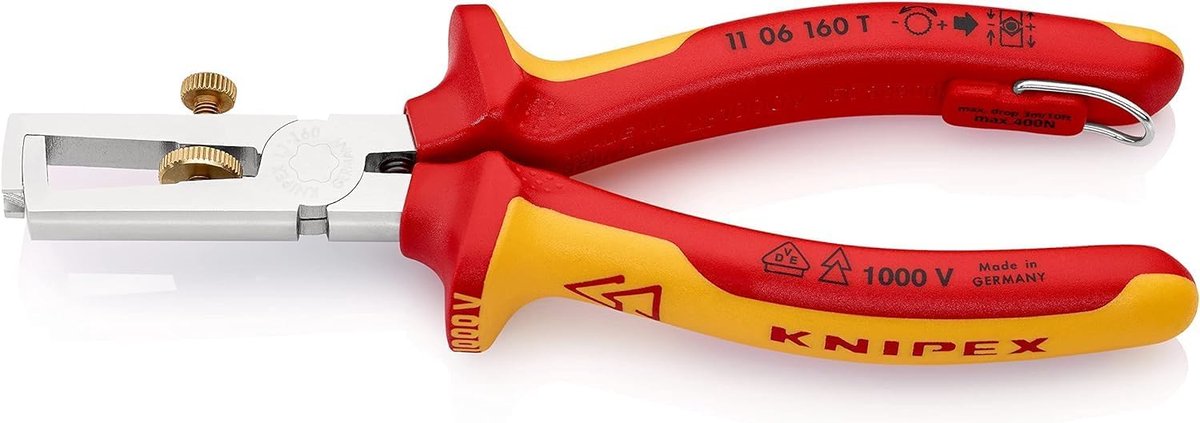 Striptang - Draadstripper - Kabel Bewerken - VDE Goedgekeurd - 160 mm - Zilver