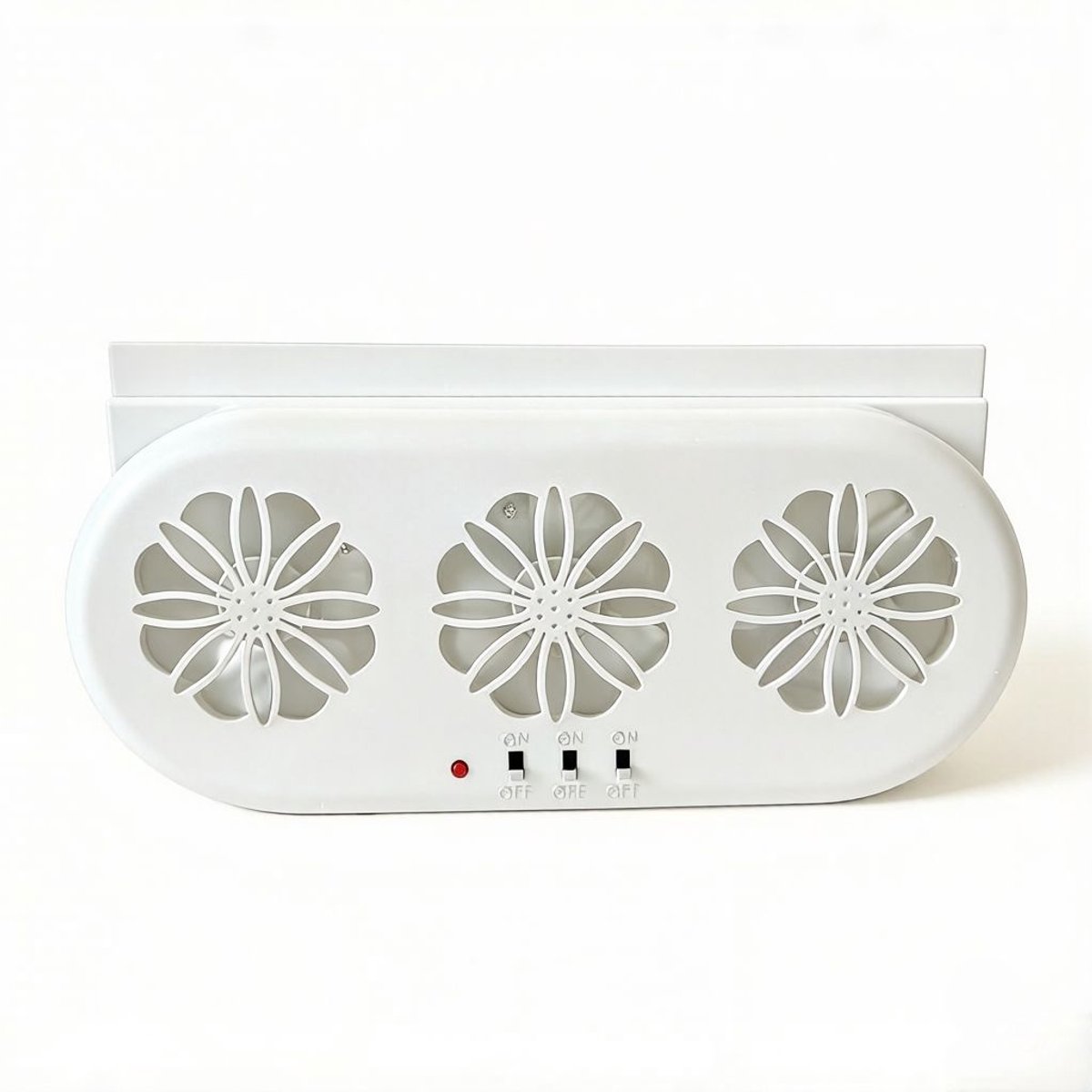 Auto Ventilator op Zonne-energie en USB – 3 Ventilatoren – Tegen Hitte en Nare Geuren