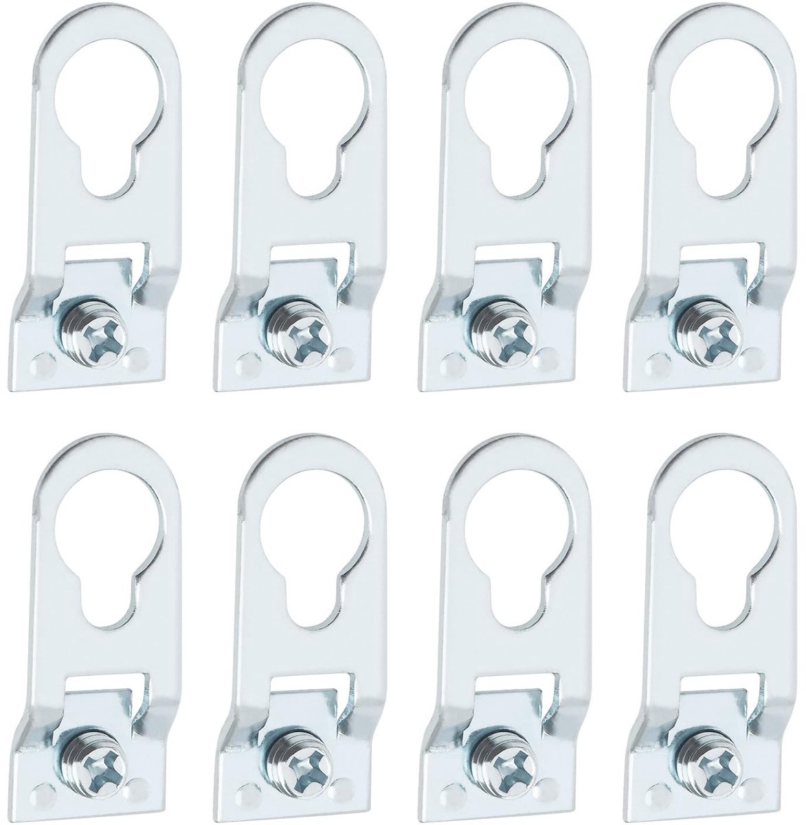 Dailygoods- Fotolijst Hanger 60 Stuks - Aluminium Ophanghaak - D-Ring Hanger - 35x15mm - Geschikt voor 12mm Framekanalen - Duurzaam Ontwerp