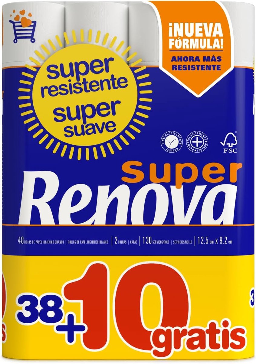 Toiletpapier Rollen - Zacht papier - Huishoudelijk gebruik - Extra zuinig - 48 stuks - Wit