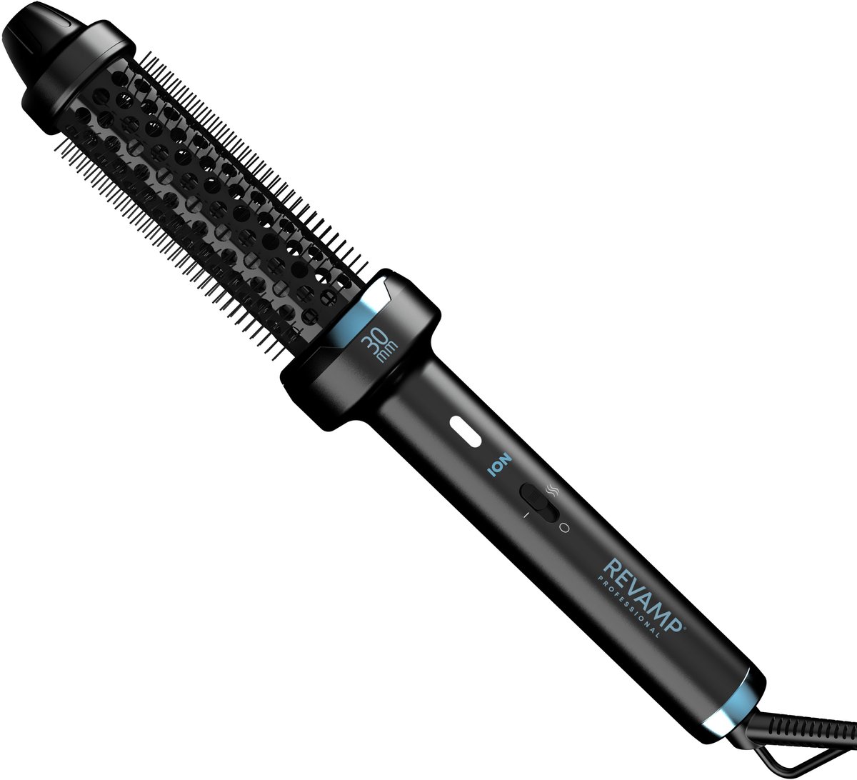 Revamp Keramische Krulborstel 30 mm - Fohnborstel met Ionentechnologie - Warmteborstel - Thermal Brush - Lichtgewicht - Blowout Brush - 3 Meter Salonkabel - Voor Krullen, Golven en Volume - Hitte Borstel - BR1300 - Zwart