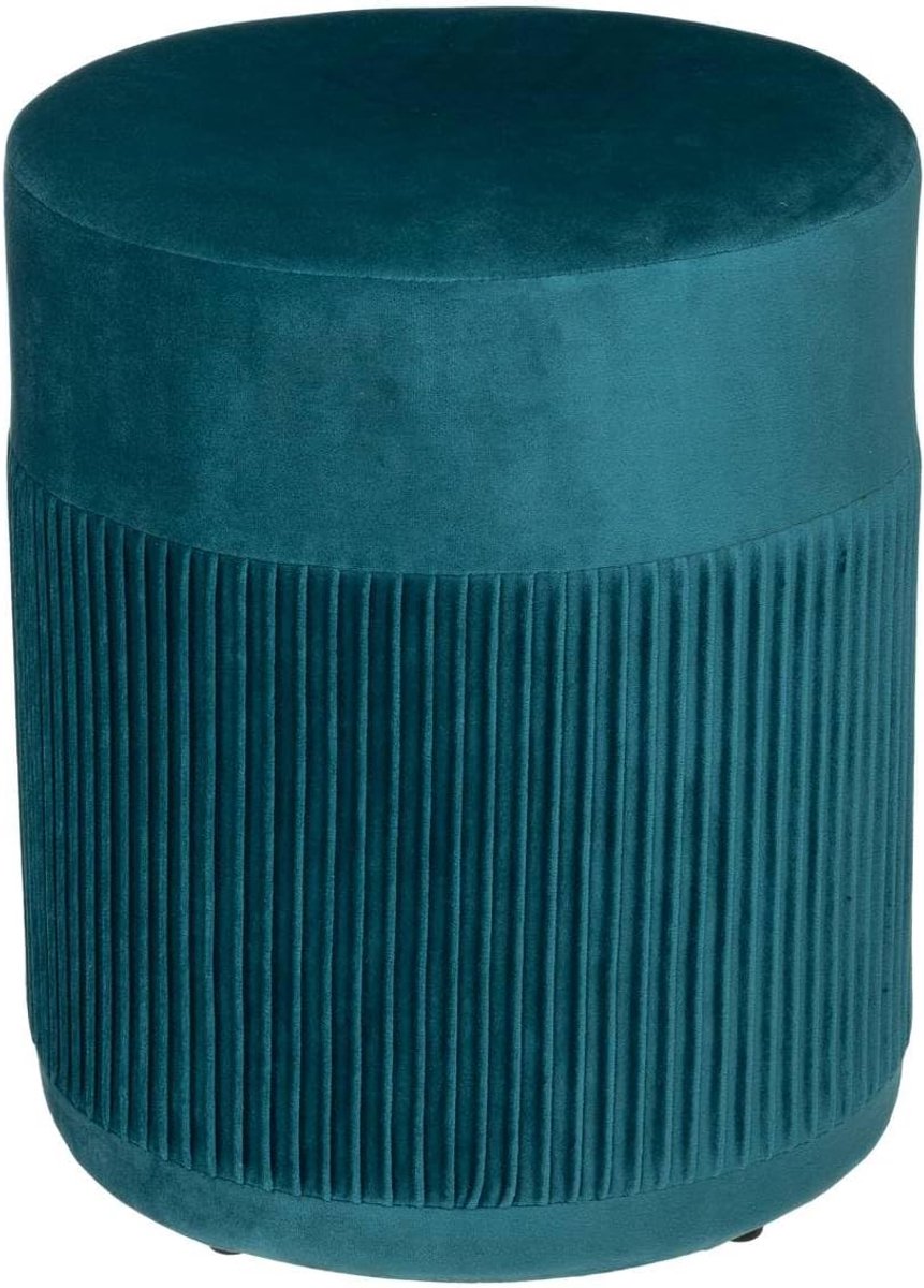 Zitzak - Poef Zetel - Ontspannen Zitten - Zachte Velours Stof - 31 x 38 cm - Eendblauw