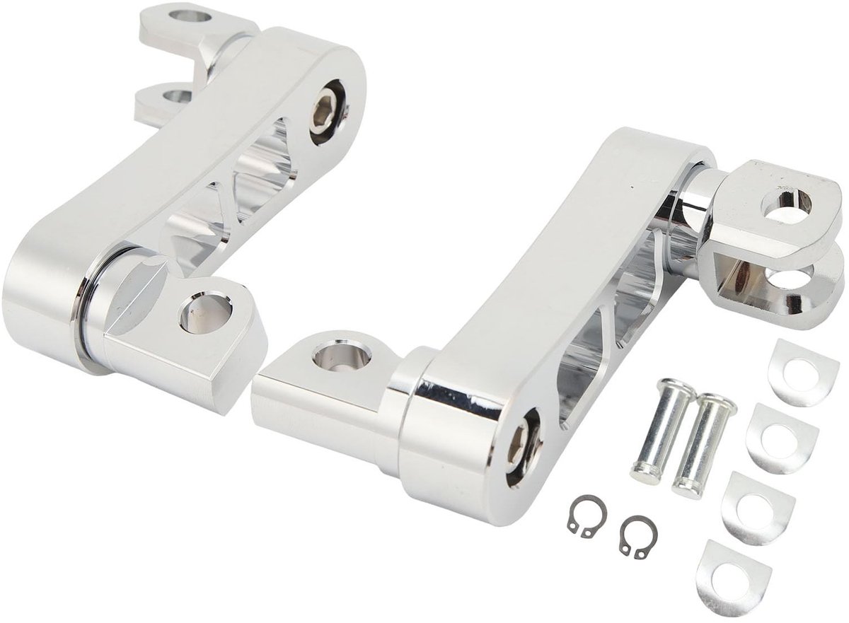 aladdien - Verstelbare Voetsteun Beugel - Aluminium Highway Footrest - Montage Kit - Geschikt voor Motoren - Duurzaam - Accessoires - Motorfiets