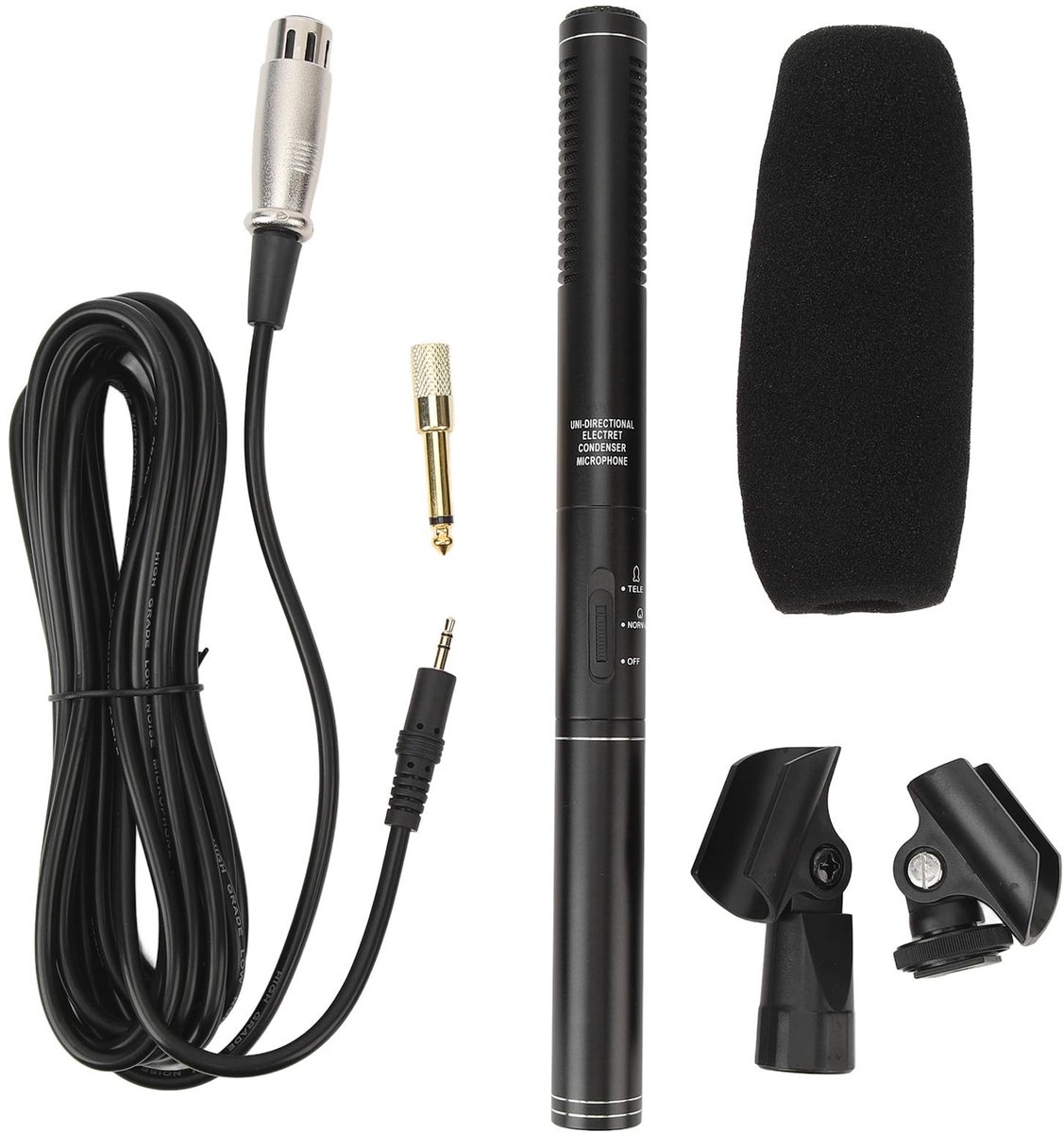 Tyenaza XLR Shotgun Condenser Microfoon - Professionele Interview Microfoon voor Camera