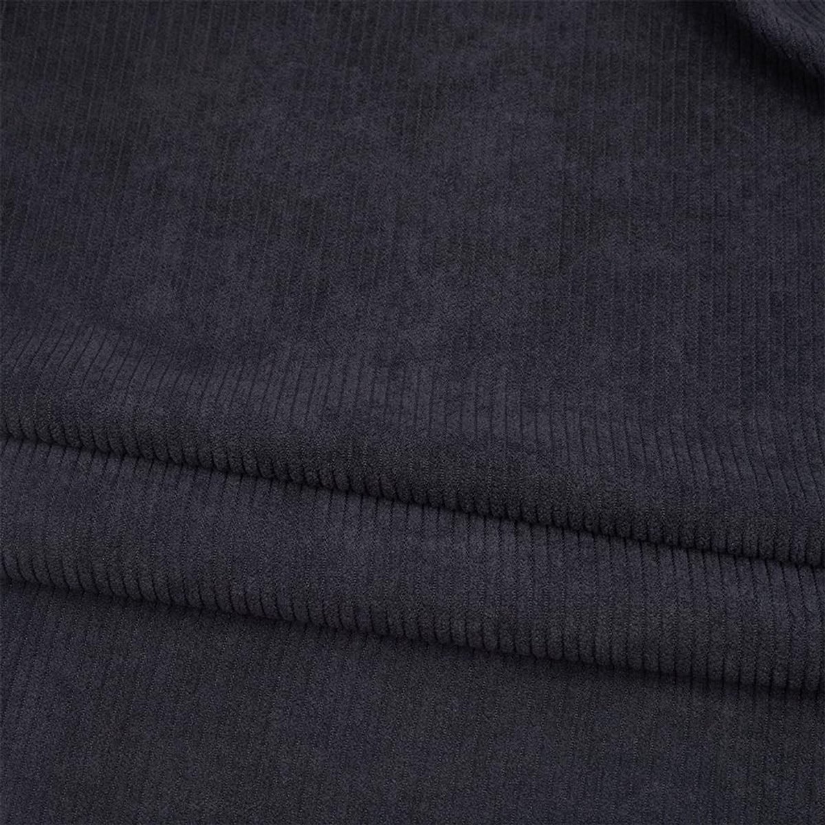 Allecto - Corduroy stof - Naaimateriaal - Zachte quiltstof - 1,55 x 1 m - Zwart - Geschikt voor kleding en accessoires - Perfect voor doe-het-zelf ..