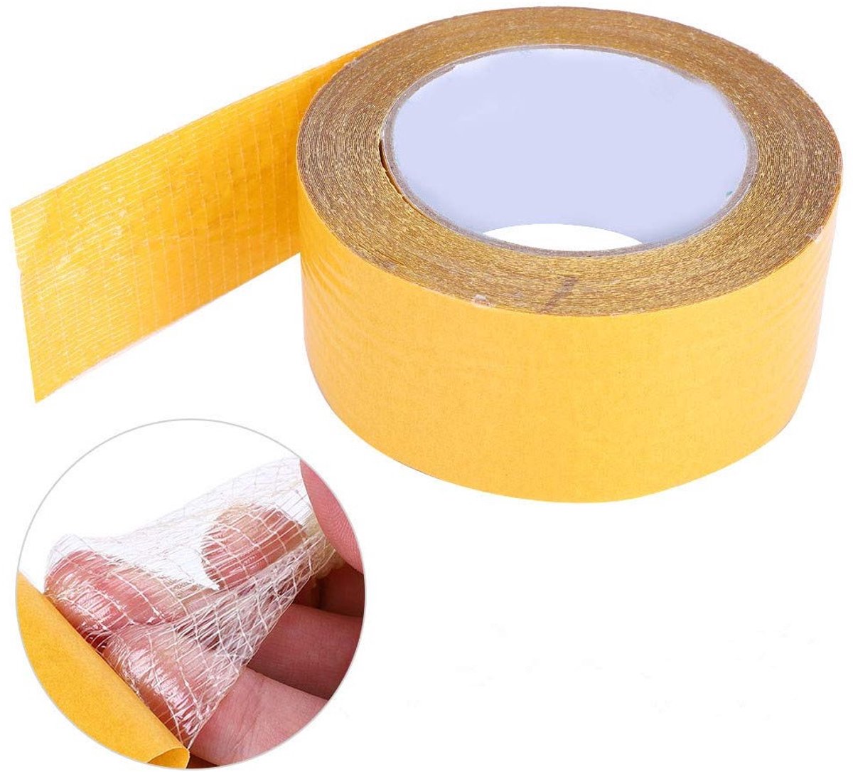 Allecta - Dubbelzijdige waterdichte tape met 20 m glasvezel: Sterke tape voor kantoor, thuis en klaslokaal - 50mm