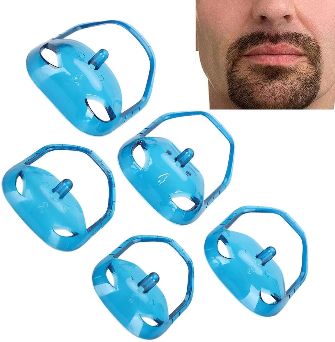 Allecto - Sik Baard Shaper - Baard Styling - Snelle Symmetrische Vormgeving - Blauw - Snor Gereedschap - Universeel Ontwerp - Geschikt voor Alle Ge..
