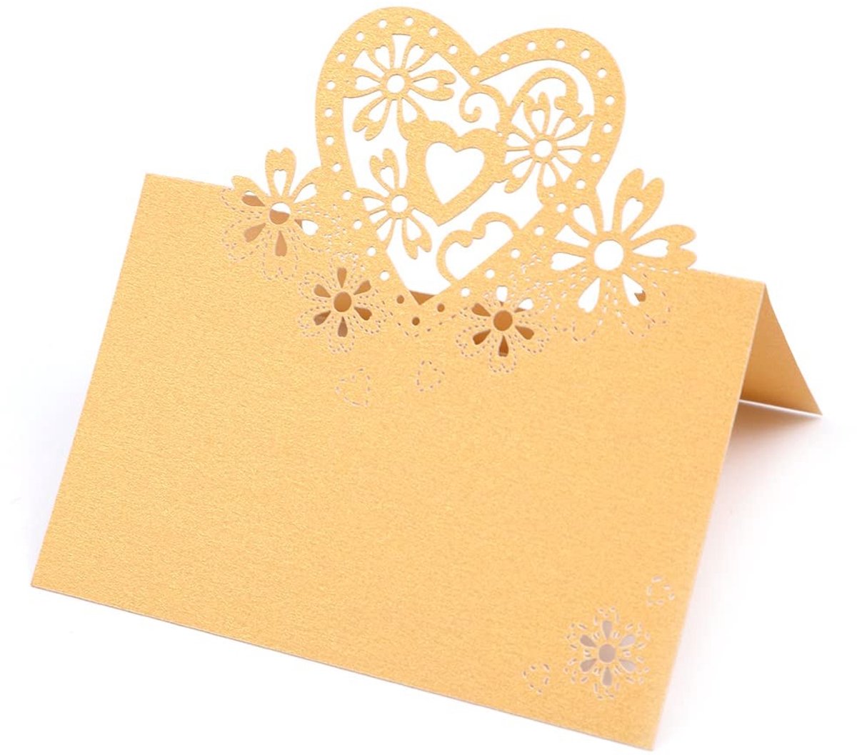 VT Goods - Hartvormige tafelnummer - Bruiloft decoratie - Goud - Tafelkaart set - Geschikt voor bruiloften - 20 stuks