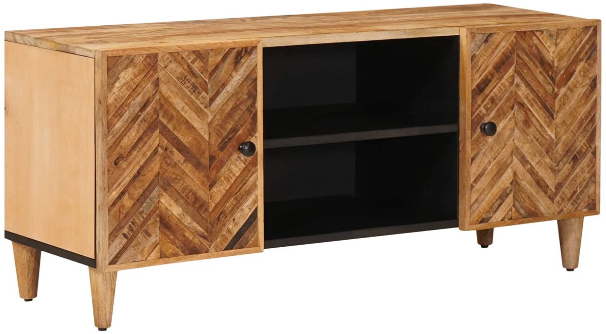 vidaXL - Opbergkasten - Bruin - 105 - x - 33,5 - x - 46 - cm - Massief - Mango - Hout