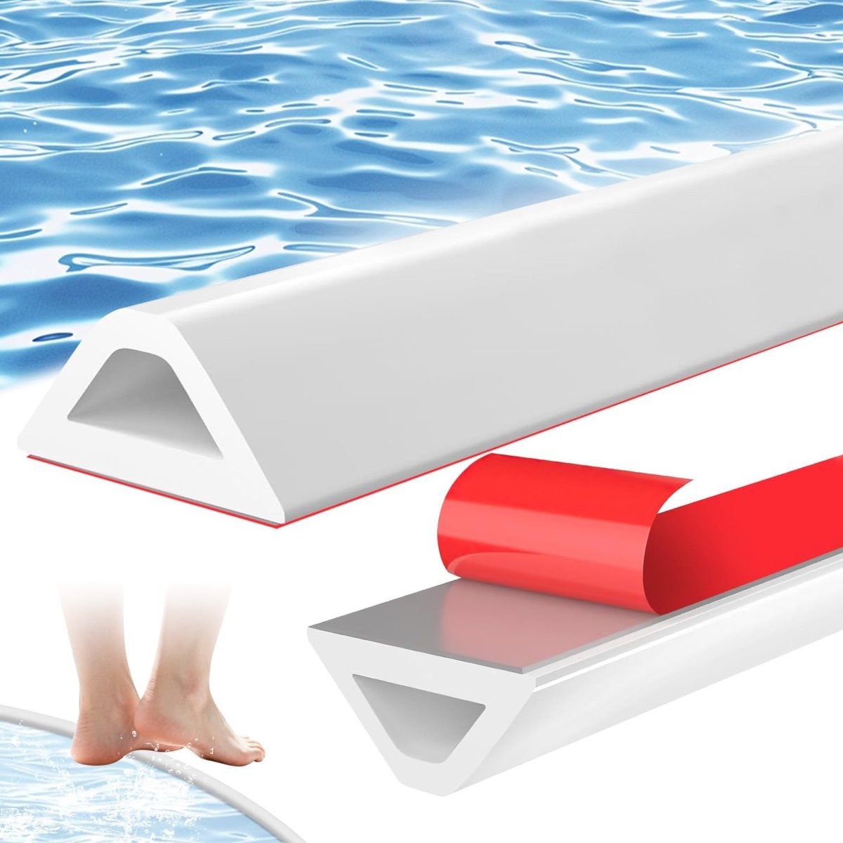 Waterdichte Bescherming Strip voor Douche en Keuken, Zelfklevende Siliconestrip, Vouwbare Splash Guard, 2 Meter Lang
