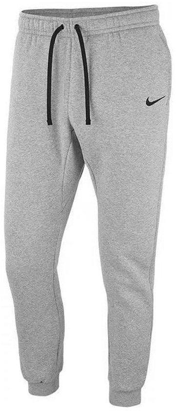 Grijze Nike joggingbroek met zwart trekkoord en Swoosh logo.