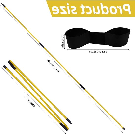 Allecto - Golf Swing Training Set - Swingcorrectie - 3 Delig - Opvouwbare Uitlijnstokken - Voor Beginners - Unisex van Merkloos — afbeelding 5