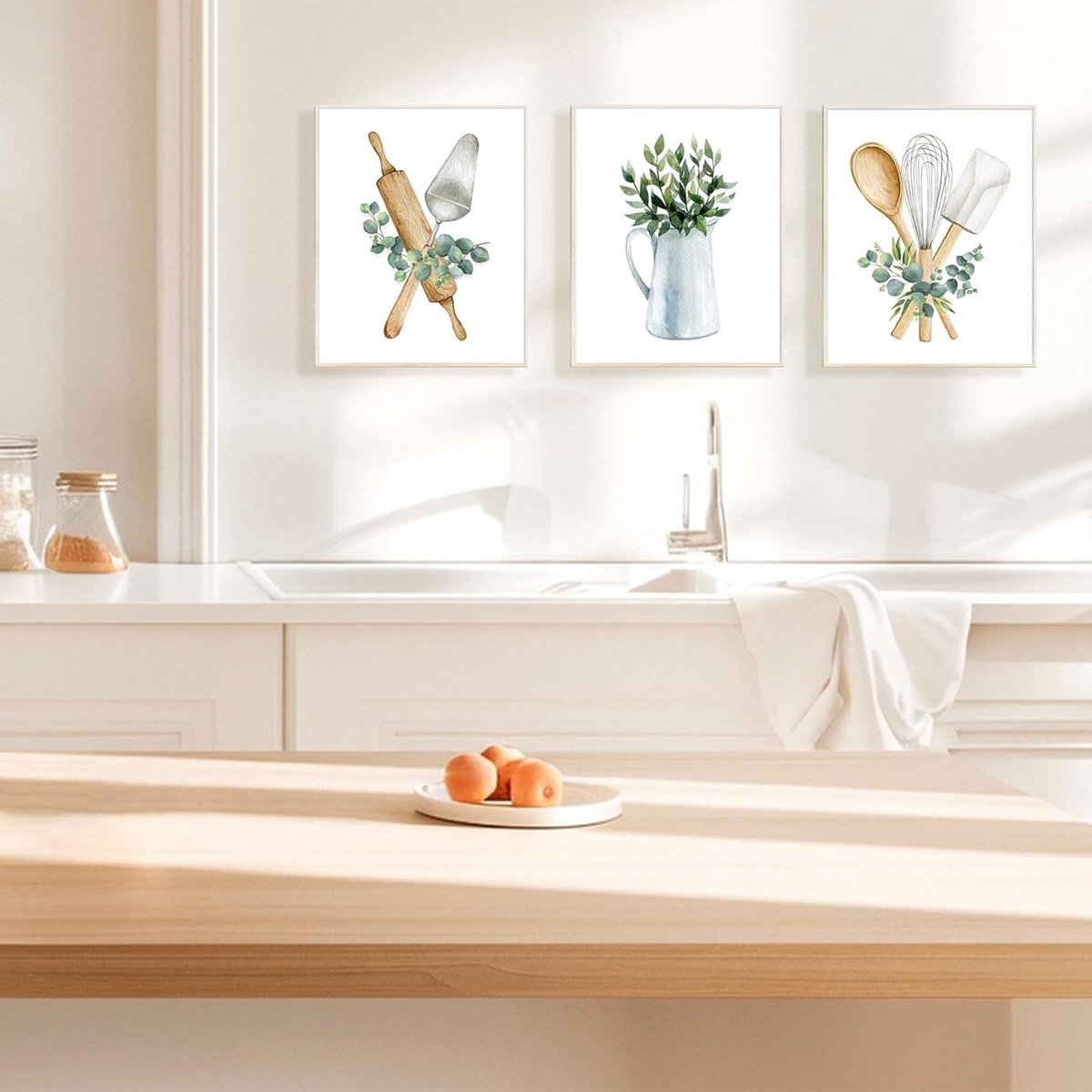 Set van 4 Botanische Posters voor Keuken en Eetkamer - Minimalistische Wanddecoratie, 20x25cm, Boho Stijl, Kunstdrukken voor Modern Interieur — cadeau in Wonen & Interieur - foto 7