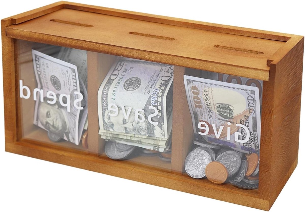 Spaarbox voor Kinderen - Veilig Geld Opslaan, Leren Geven en Sparen, Ideaal voor Jongens en Meisjes