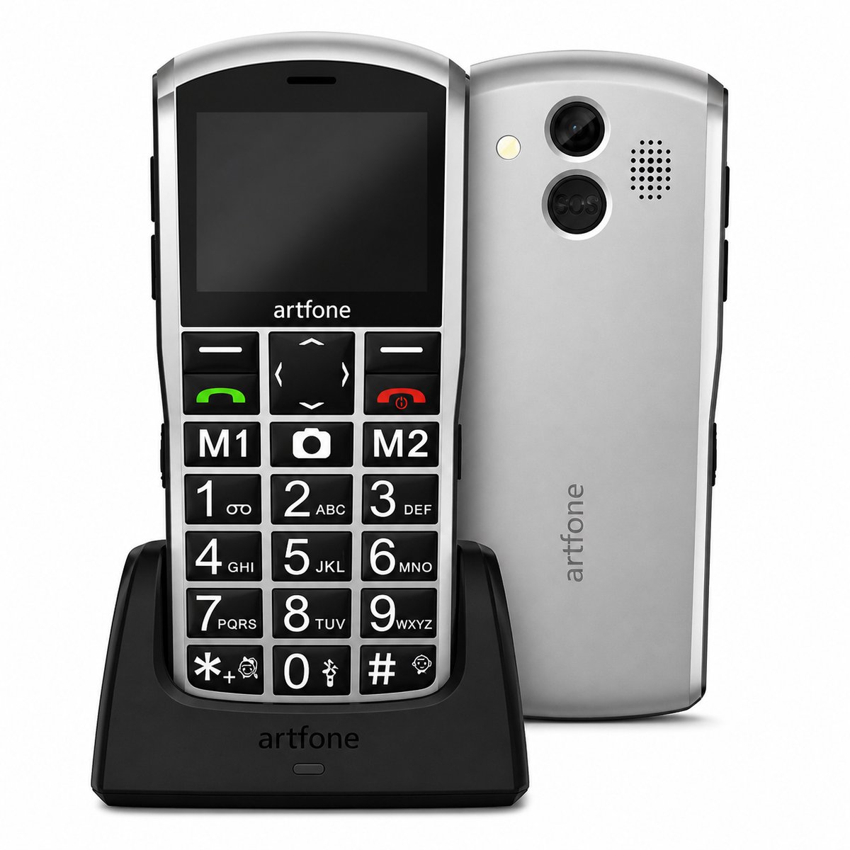 ARTFONE A400 Senioren GSM - Telefoon - Mobiel - Extra Sterke Batterij - Grote Toetsen - SOS-Knop