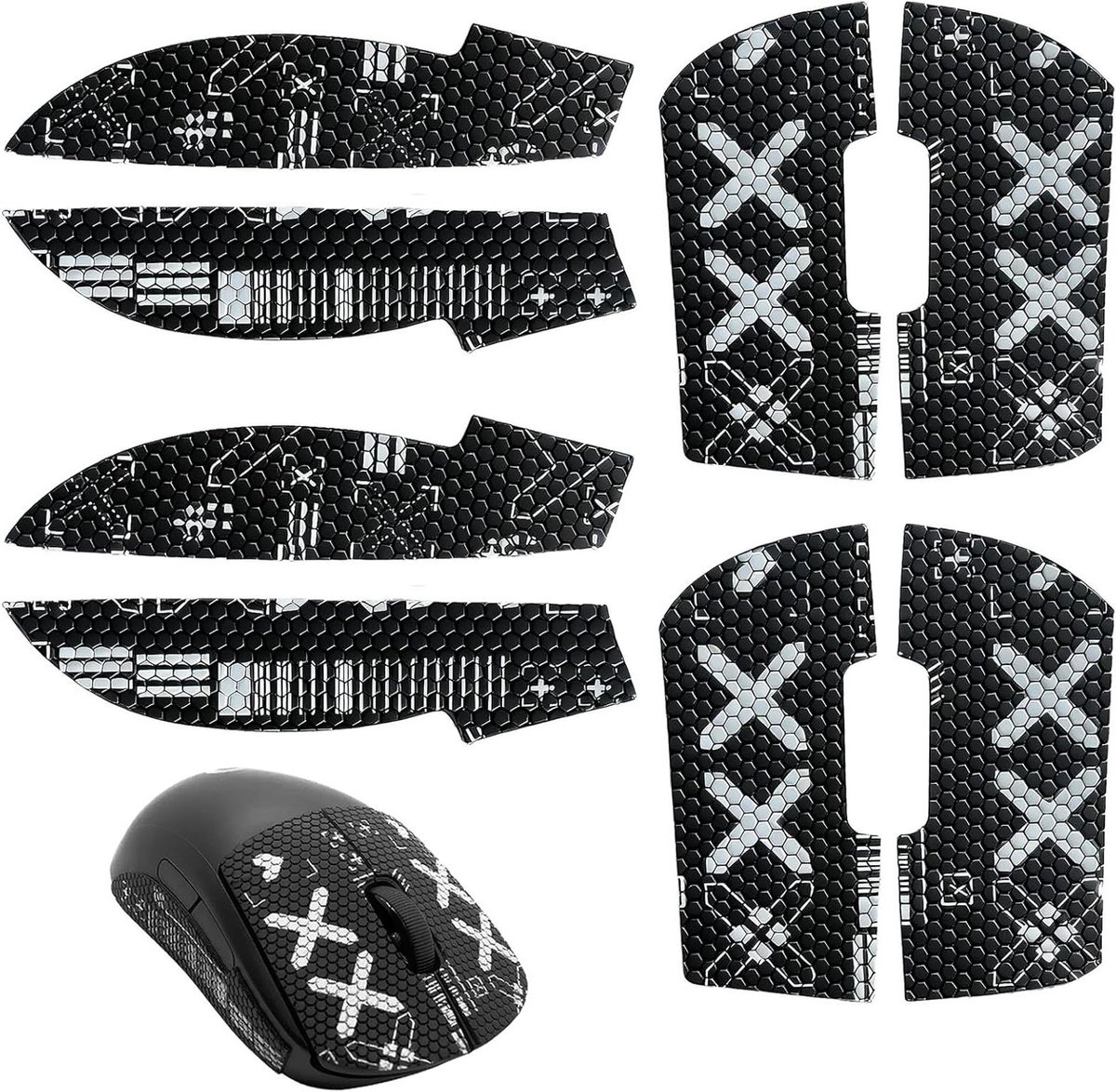 Set van 2 Antislip Grip Tape voor Gaming Muis, Zelfklevend en Zweetabsorberend, Ideaal voor Comfort en Controle tijdens het Spelen