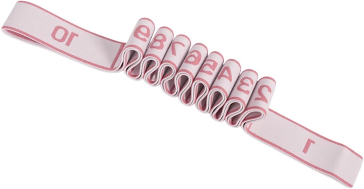 Yoga Stretch Band 120 cm - 10 banden - elastisch - verbeter flexibiliteit - ShopVlot