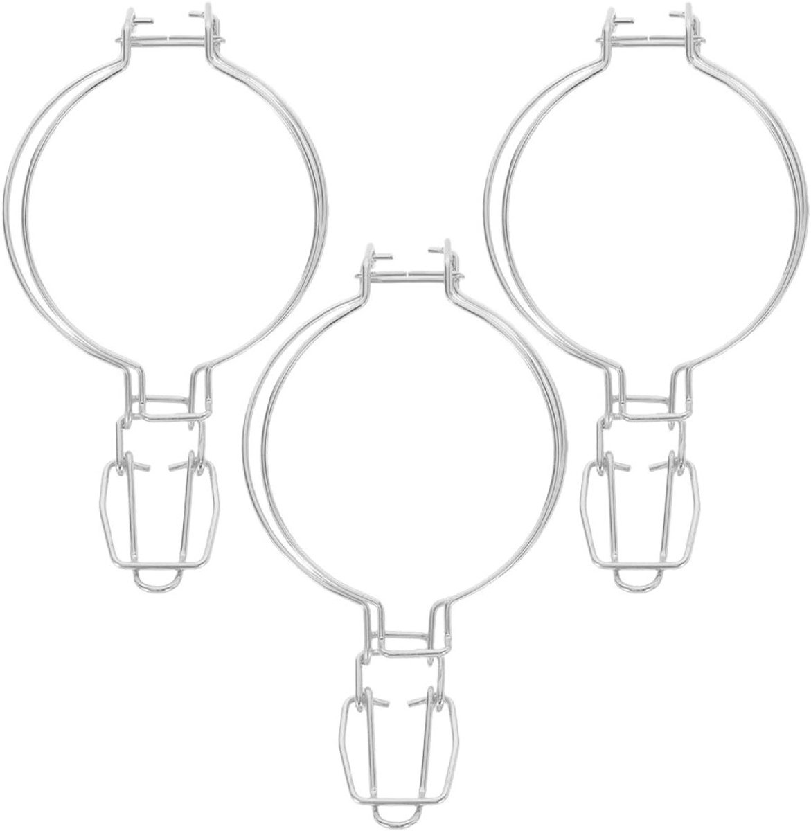 3 Stuks RVS Klemmen voor Glazen Potten, Snelle Sluitingen voor Breedmond Mason Jars, Ideaal voor Keuken en Kamperen